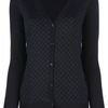Gucci Logo Embellished Cardigan in Black - Lyst