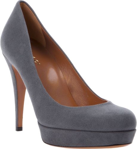 Gucci High Heel Pump in Gray (grey) - Lyst