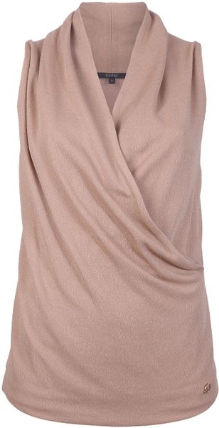 Gucci Sleeveless Blouse in Pink - Lyst