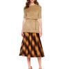 Michael Kors Ombre Plaid Skirt in Brown (chocolate) - Lyst