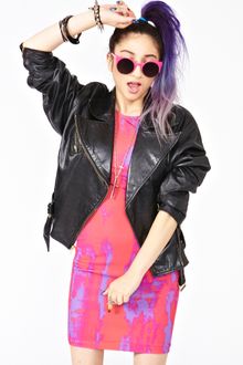 Nasty Gal Fitted Leather Moto Jacket - Lyst