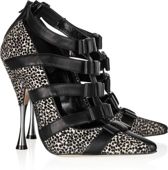 Oscar de la Renta Elisa Bowembellished Calf Hair Pumps - Lyst