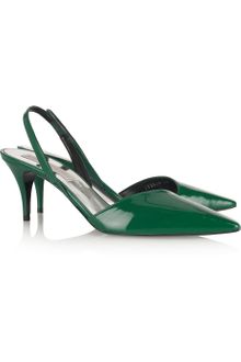 Stella McCartney Faux Patentleather Slingbacks - Lyst