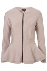 Topshop Scuba Peplum Jacket