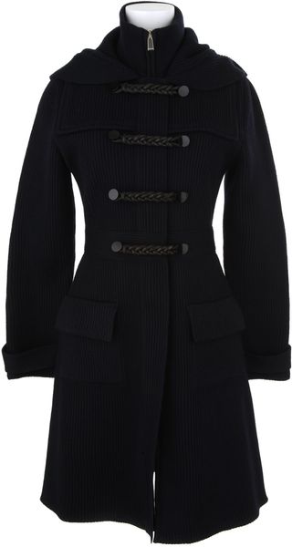 Valentino Officer Coat in Navy Virgin Wool - Lyst