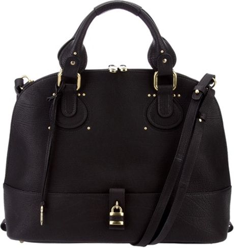 Chloé Padlock Bag in Black - Lyst