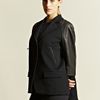 Jil Sander Womens Mozart Leather Sleeve Jacket in Black - Lyst