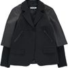 Jil Sander Womens Mozart Leather Sleeve Jacket in Black - Lyst