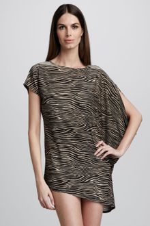 Michael Kors Asymmetric Zebraprint Coverup - Lyst