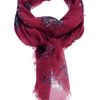 Alexander Mcqueen Printed Scarf in Red - Lyst