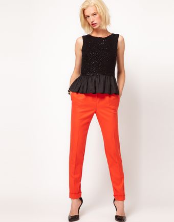 ASOS Collection Asos Super Soft Trousers with Pleat Front - Lyst