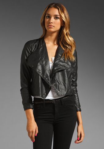 Blanknyc Shawl Collar Vegan Leather Jacket - Lyst