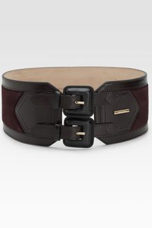 Burberry Leather Double Buckle Belt - Lyst