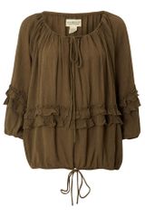 Denim And Supply Ralph Lauren Long Sleeve Off The Shoulder Peasant Top