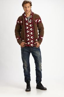 Diesel Kamea Tribal Print Cardigan - Lyst
