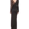 Emilio Pucci Long Wool Dress with Lace in Black - Lyst