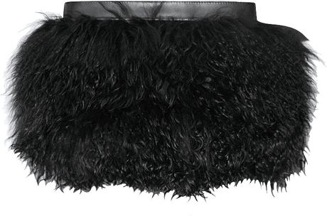 Gareth Pugh Fur Pochette in Black - Lyst