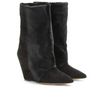 Isabel Marant Lazio Wedge Boots in Black - Lyst