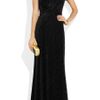 Issa Backless Velvet Gown in Black - Lyst