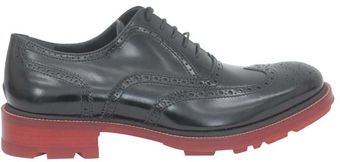 Jil Sander Brogue Bicoloured Shoes - Lyst