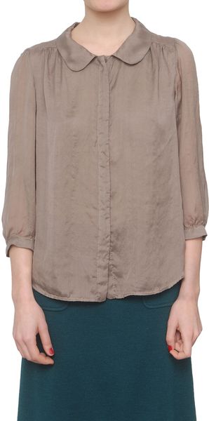 L'Autre Chose Silk Blouse with Three Quarter Sleeves - Lyst