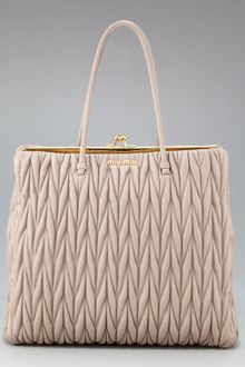 Miu Miu Matelasse Frame Tote - Lyst