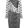 Rag & Bone Rani Printed Jersey Dress in Gray (black) - Lyst