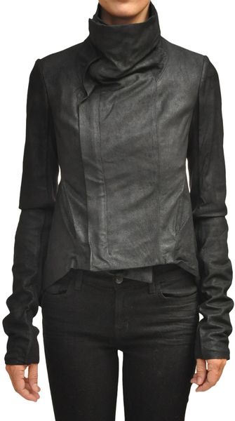 Rick Owens Leather Naska Bikerjacket - Lyst