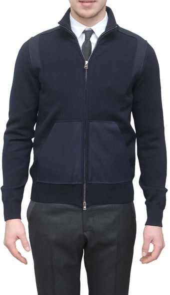 Valentino Bimaterial Cardigan - Lyst
