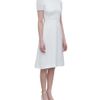 Valentino Silk Dress with Netted Stitch in White - Lyst