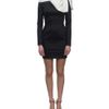 Valentino Woolen Dress with Rosette in Black - Lyst