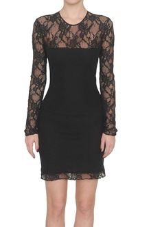 Versace Jersey and Lace Dress - Lyst