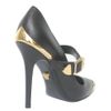 Versace Leather Decolleté with Gilded Details in Black - Lyst