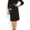 Victoria Beckham Belted Crepe Shirt Dress in Black - Lyst