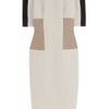 Victoria Beckham Paneled Stretchcrepe Dress in Black - Lyst