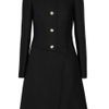 Victoria Beckham Wool Coat in Black - Lyst
