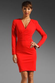 Z Spoke by Zac Posen Long Sleeve Plunging Neckline Dress - Lyst