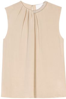 3.1 Phillip Lim Silk Top with Bead Embellishment - Lyst