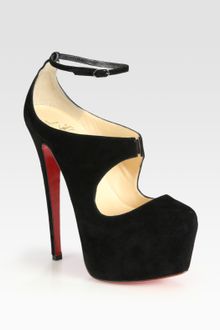 Christian Louboutin Maillot Suede Mary Jane Platform Pumps - Lyst