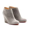 Christian Louboutin Belle Zeppa 85 Suede Wedges in Gray (grey) - Lyst