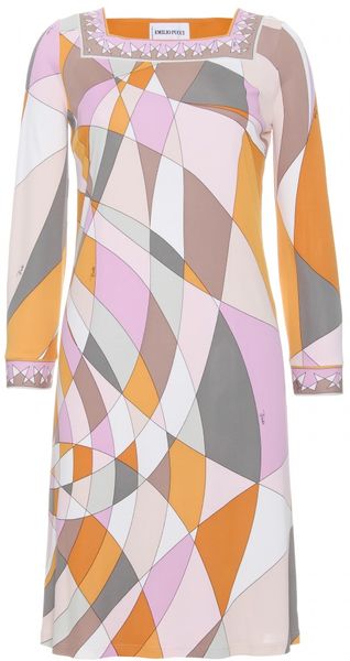 Emilio Pucci Characteristic Print Dress in Multicolor (charcoal) - Lyst