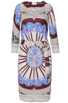 Emilio Pucci Silkjersey Belted Print Dress - Lyst
