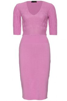 Fendi Contrast Knit Cotton Dress - Lyst