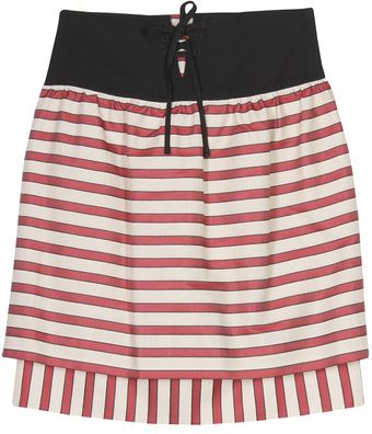 Fendi Two Tiered Striped Skirt - Lyst
