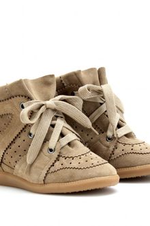 Isabel Marant Bobby Wedge Suede Sneakers - Lyst