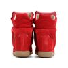 Isabel Marant Bekett Suede Wedge Sneakers in Red - Lyst