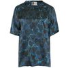 Lanvin Silk Printed Top with Hearts in Blue (blueberry) - Lyst