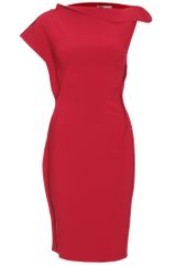 Lanvin Wool Dress with Raw Finished Trim
