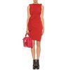 Lanvin Draped Dress in Red - Lyst