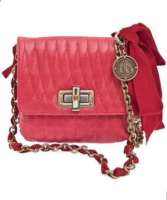 Lanvin Mini Red Happy Quilted Shoulder Bag - Lyst